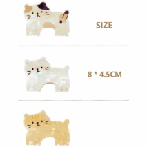 Kawaii Kitten Acetate Acrylic Hair Claw Hair Clip - ArtGalleryZen