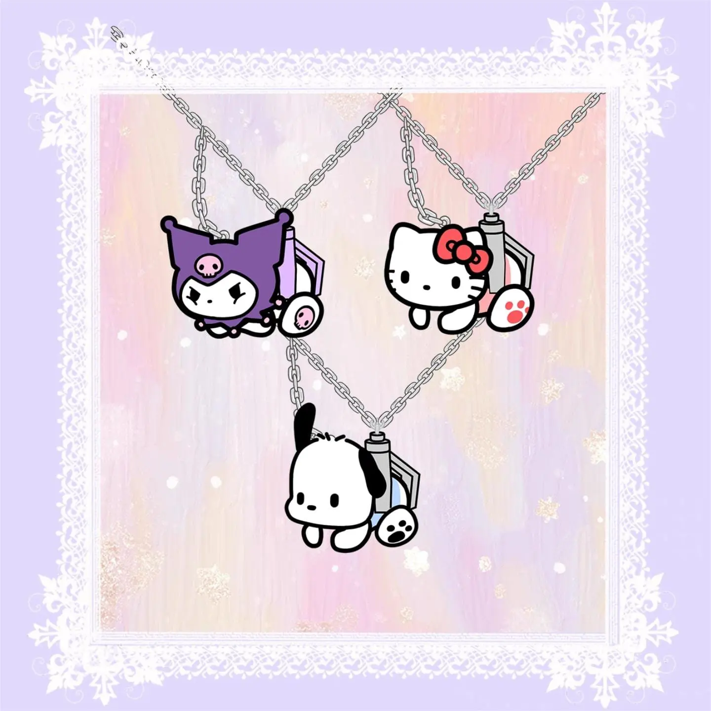 Kawaii Magnetic Toy Crane Hello Kitty Necklace - ArtGalleryZen