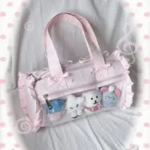Kawaii Pink Polka Dot Display Bag | Photocard Holder Crossbody Bag - ArtGalleryZen