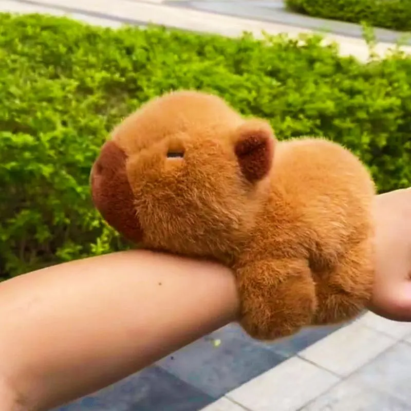 Kawaii Plush Capybara Pops Clap Ring Wristband - ArtGalleryZen