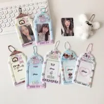 Kawaii Puppy Panda Swiss Roll Kpop Keychain Photocard Holder - ArtGalleryZen