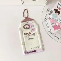 Kawaii Puppy Panda Swiss Roll Kpop Keychain Photocard Holder - ArtGalleryZen