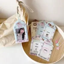 Kawaii Puppy Panda Swiss Roll Kpop Keychain Photocard Holder - ArtGalleryZen