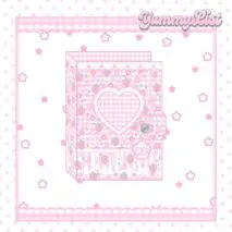 Kawaii Strawberry Melody Hollow Heart A7 Binder Cover - ArtGalleryZen