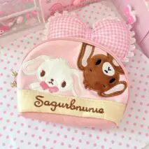 Kawaii Sugarbunnies Embroidery Makeup Toiletry Bag Storage Bag - ArtGalleryZen
