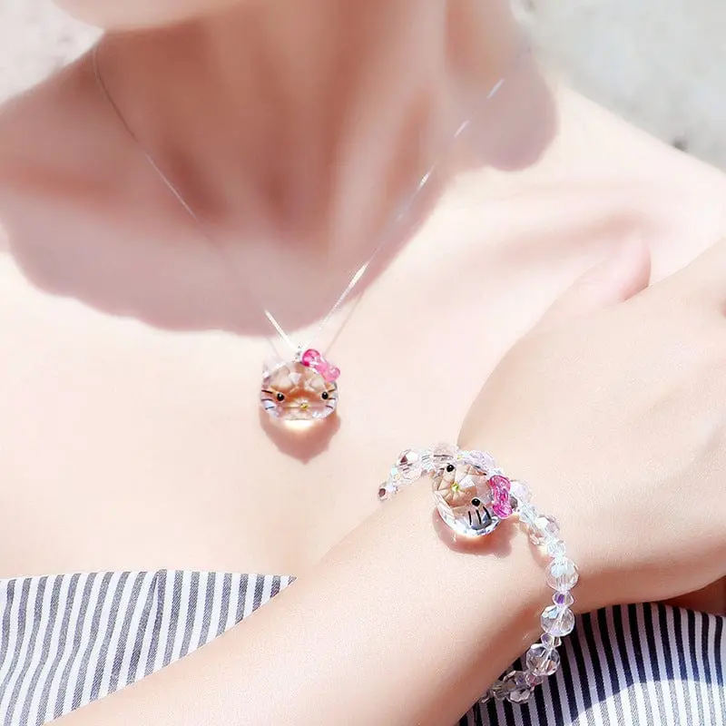 Kawaii Swarovski Hello Kitty Necklace - ArtGalleryZen