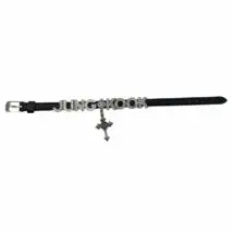 Kpop BTS Rhinestone Inlaid Letter PU Leather Collar Choker Necklace Bracelet - ArtGalleryZen