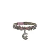 Kpop BTS Rhinestone Inlaid Letter PU Leather Collar Choker Necklace Bracelet - ArtGalleryZen