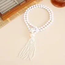 Layered Seed Bead Ball Chain Tassel Y Necklace Choker for Women - ArtGalleryZen