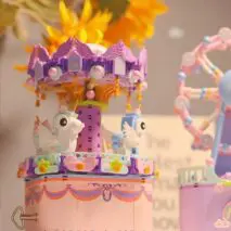 LEGO Compatible Music Box Carousel Ferris Wheel Assembly Building Blocks - ArtGalleryZen