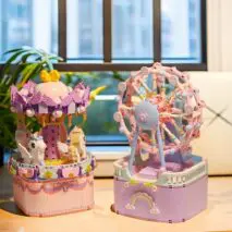 LEGO Compatible Music Box Carousel Ferris Wheel Assembly Building Blocks - ArtGalleryZen