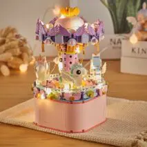 LEGO Compatible Music Box Carousel Ferris Wheel Assembly Building Blocks - ArtGalleryZen