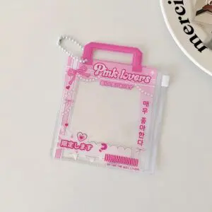 Mini Handbag Photocard Holder Keychain - Chic PVC Card Display Bag - ArtGalleryZen