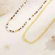 Minimalist 2pc Seed Beaded Belly Chain Set - ArtGalleryZen