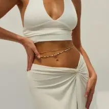 Minimalist 2pc Seed Beaded Belly Chain Set - ArtGalleryZen