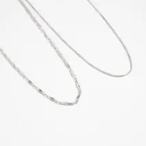 Minimalist 2pcs Gold Silver Plated Belly Chain Set - ArtGalleryZen