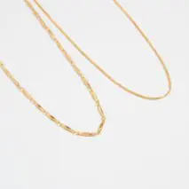 Minimalist 2pcs Gold Silver Plated Belly Chain Set - ArtGalleryZen