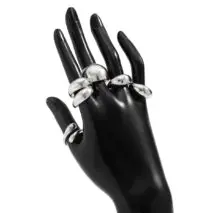 Minimalist 6pcs Gold Silver Plated Stackable Open Ring Set - ArtGalleryZen