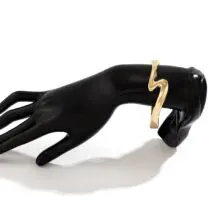 Minimalist Chic Lightning Pattern Bangle Bracelet - ArtGalleryZen