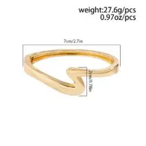Minimalist Chic Lightning Pattern Bangle Bracelet - ArtGalleryZen