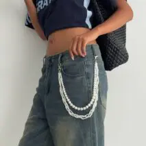 Minimalist Layering Pearl Trouser Chain - ArtGalleryZen