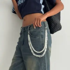 Minimalist Layering Pearl Trouser Chain - ArtGalleryZen