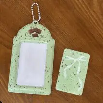 Mint Chocolate Star Kpop Keychain Photocard Holder - ArtGalleryZen