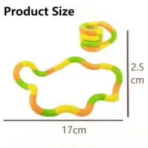 Multicolor Quiet Twisty Fidget Toy - Sensory Stress Relief Puzzle - ArtGalleryZen