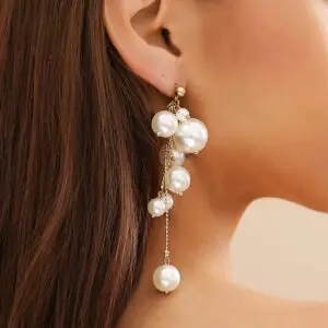 Newly Dangling Tassel Pearl Earrings - ArtGalleryZen