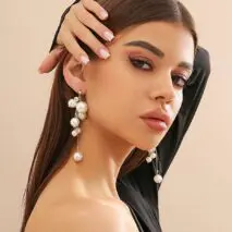 Newly Dangling Tassel Pearl Earrings - ArtGalleryZen
