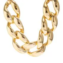 Newly Gold Silver Plated Chunky Curb Chain Choker Necklace - ArtGalleryZen