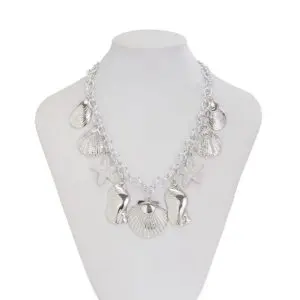 Ocean Style Chunky Starfish Shell Conch Tassel Necklace - ArtGalleryZen