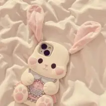 Pink Rabbit iPhone Case - ArtGalleryZen