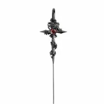 Punk CZ Inlaid Moon Star Rose Hook Needle Piercing Stud Earring - ArtGalleryZen