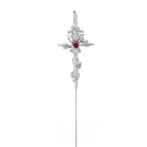 Punk CZ Inlaid Moon Star Rose Hook Needle Piercing Stud Earring - ArtGalleryZen