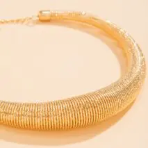 Punk Spring Metal Thick Chokers Collar Necklace - ArtGalleryZen
