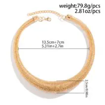 Punk Spring Metal Thick Chokers Collar Necklace - ArtGalleryZen