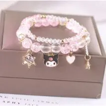 Sanrio Kawaii Anime Melody Kuromi Cinnamoroll Crystal Bracelet - ArtGalleryZen