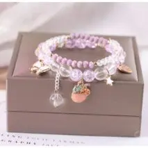 Sanrio Kawaii Anime Melody Kuromi Cinnamoroll Crystal Bracelet - ArtGalleryZen