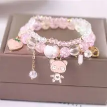 Sanrio Kawaii Anime Melody Kuromi Cinnamoroll Crystal Bracelet - ArtGalleryZen