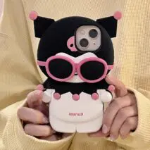 Sanrio Kuromi My Melody Wearing Sunglasses iPhone Case - ArtGalleryZen