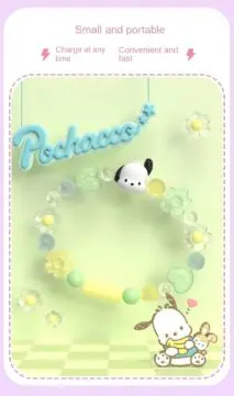 Sanrio Kuromi Pochacco Charging Data Cable Bracelet - ArtGalleryZen