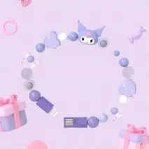 Sanrio Kuromi Pochacco Charging Data Cable Bracelet - ArtGalleryZen