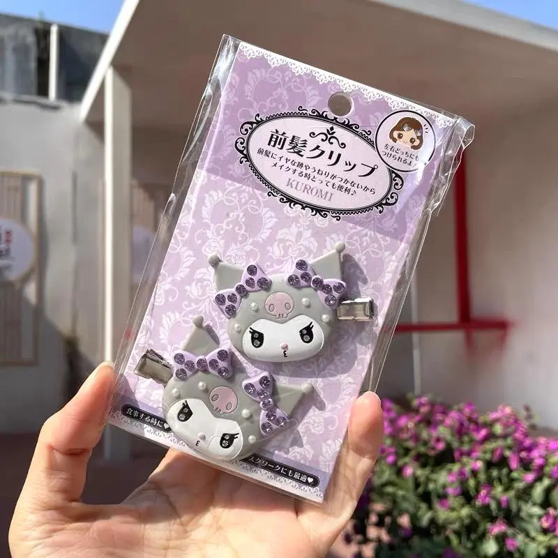 Sanrio Rhinestone Pearl Inlaid My Melody Kuromi Hair Clip Set - ArtGalleryZen