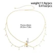 Shining Layered CZ Inlaid Tassel Navel Piercing Belly Chain - ArtGalleryZen
