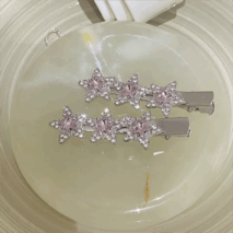 Sparkling Chic Crystal Inlaid Star Heart Bowknot Hair Clips Set - ArtGalleryZen