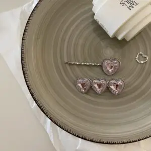 Sparkling Chic Crystal Inlaid Star Heart Bowknot Hair Clips Set - ArtGalleryZen