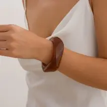 Stylish Chunky Resin Wide Cuff Bangle Bracelet - ArtGalleryZen
