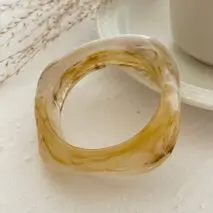 Stylish Irregular Gradient Resin Bangle Bracelet - ArtGalleryZen
