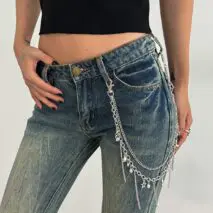 Stylish Layered Star Pearl Tassel Trouser Chain - ArtGalleryZen